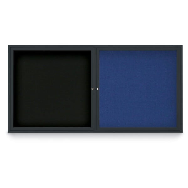 Corkboard, 72"x36", Deep Burgundy/Black